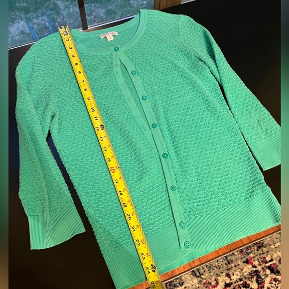 Merona Kelly Green Lightweight Cardigan with 3/4 sleeves, Size M - Picture 9 of 14